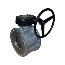 Кран фланцевый 11с342п укороченный Ду150/100 с редуктором Breeze (Ру=16, Т=-30...+180°С)